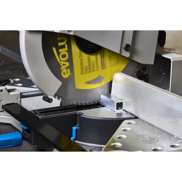Evolution 14BLADESS 0.094-inch kerf for clean, efficient metal slicing