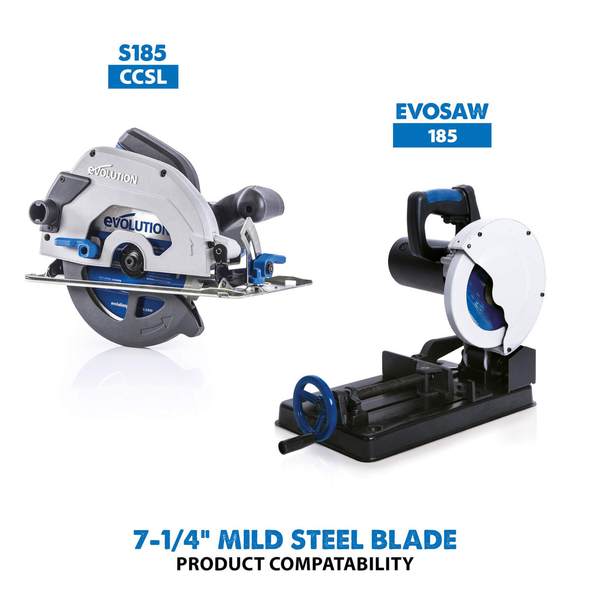 Tungsten carbide teeth reduce wear and vibration on Evolution blade.