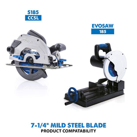 Tungsten carbide teeth reduce wear and vibration on Evolution blade.