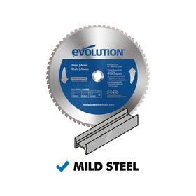 EVOLUTION mild steel cutting blade demonstrates dry cut technology reducing heat