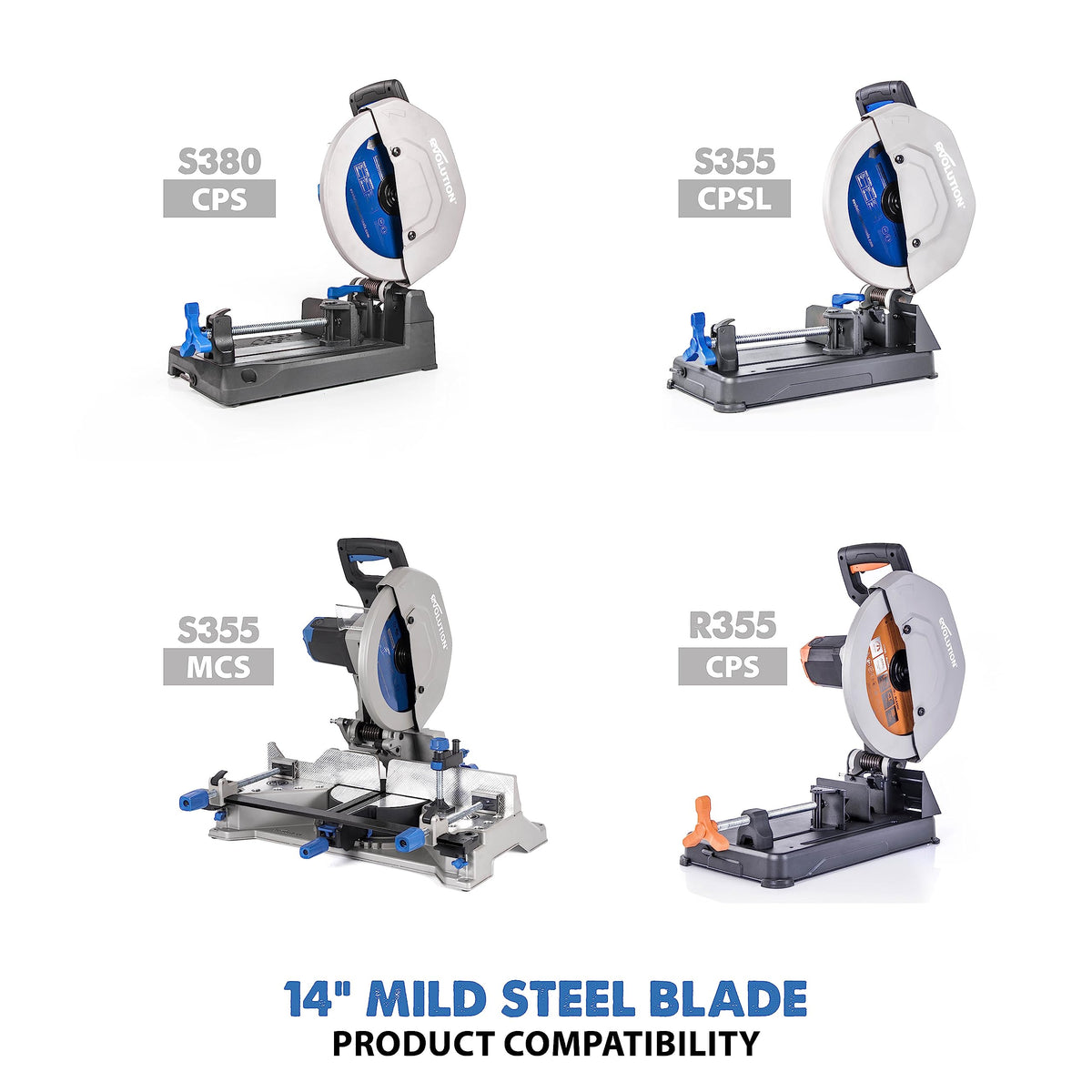 EVOLUTION 1-inch arbor blade fits standard chop and circular saws with ease