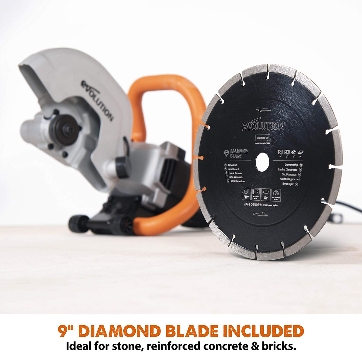 Evolution R230DCT wheeled skid plate reduces fatigue during long cuts