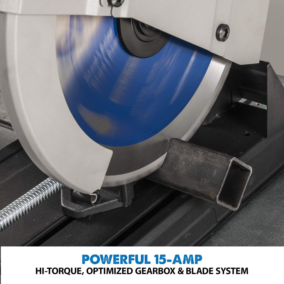 Evolution S355CPSL integrated chip deflector directing debris away