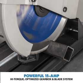 Evolution S355CPSL integrated chip deflector directing debris away