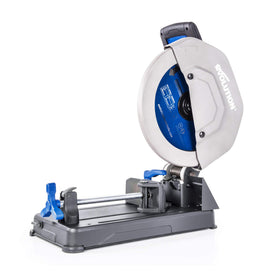 Evolution S355CPSL chop saw cutting metal with portable base and power