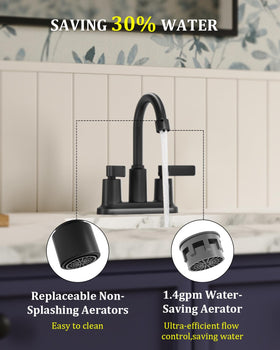 Evolvegoods bathroom faucet with double handles demonstrates precise temperature control