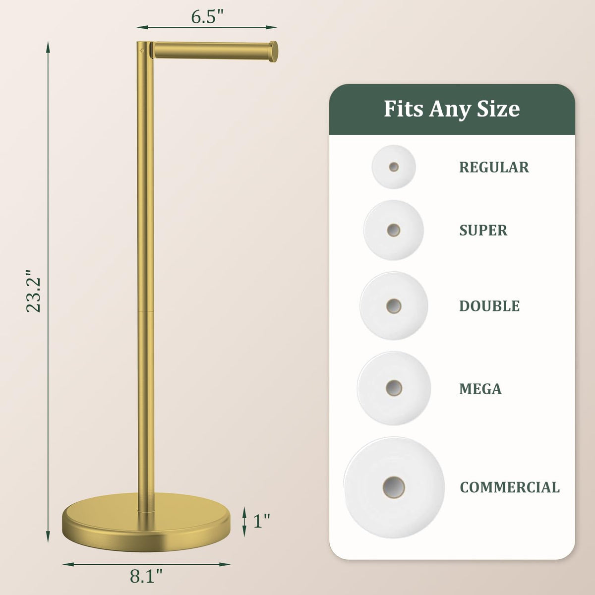 Evolvegoods brushed gold 304 stainless steel finish resists rust and scratches.