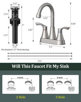 Evolvegoods brushed nickel faucet hoses image shows included supply lines