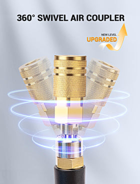EVOULTES 360° swivel brass fitting enables flexible maneuverability