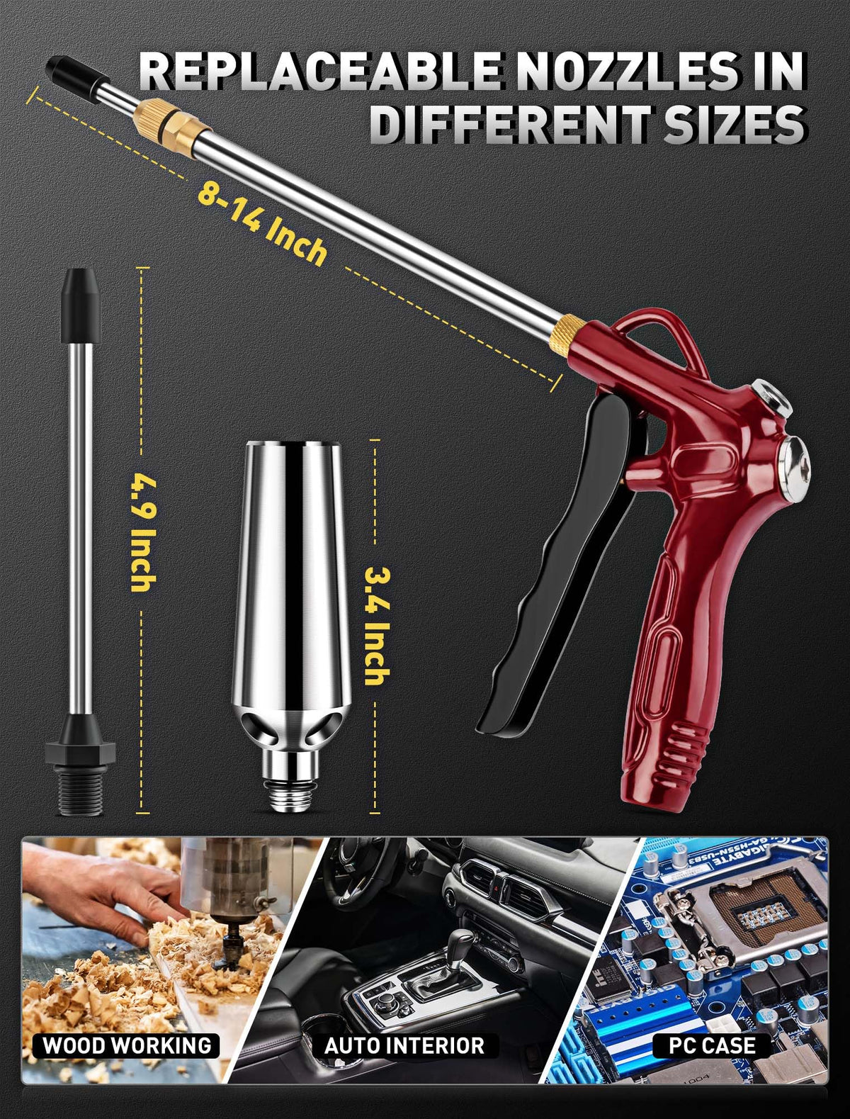 EVOULTES ideal for workshop dust blowing and cleanup.