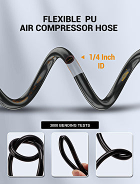 Extended spring coil hose provides durable, quick-recovery performance