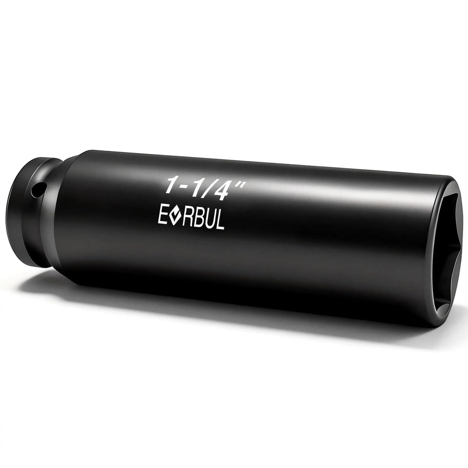 EVRBUL deep impact socket with extended depth reaches recessed fasteners in engines