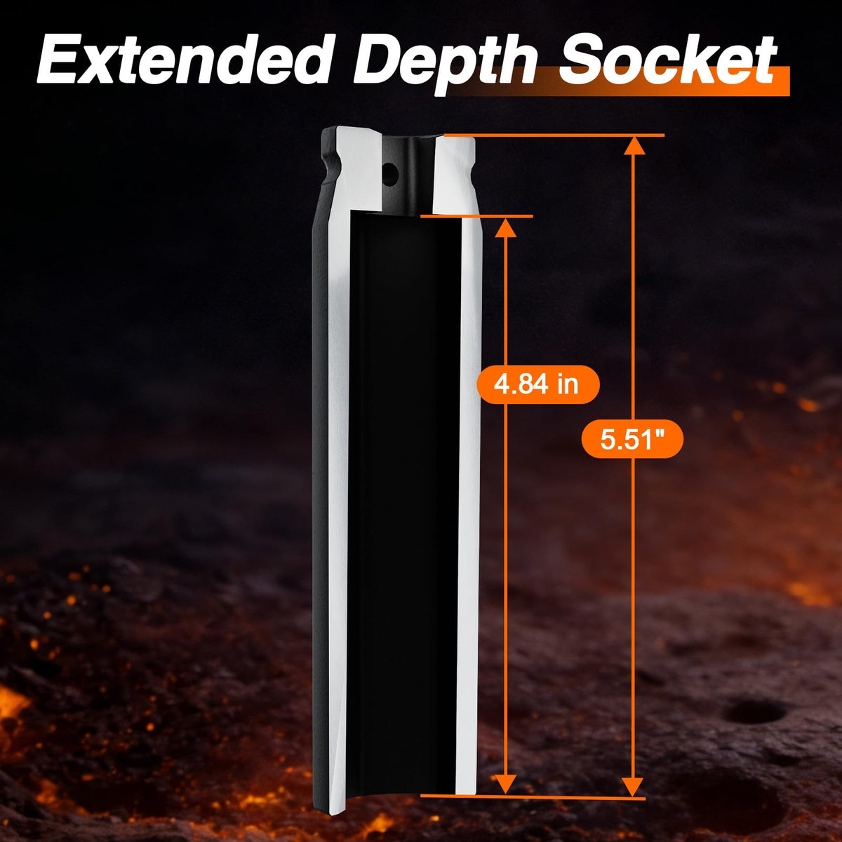 EVRBUL deep impact socket made of heat-treated 1045 steel for wear resistance