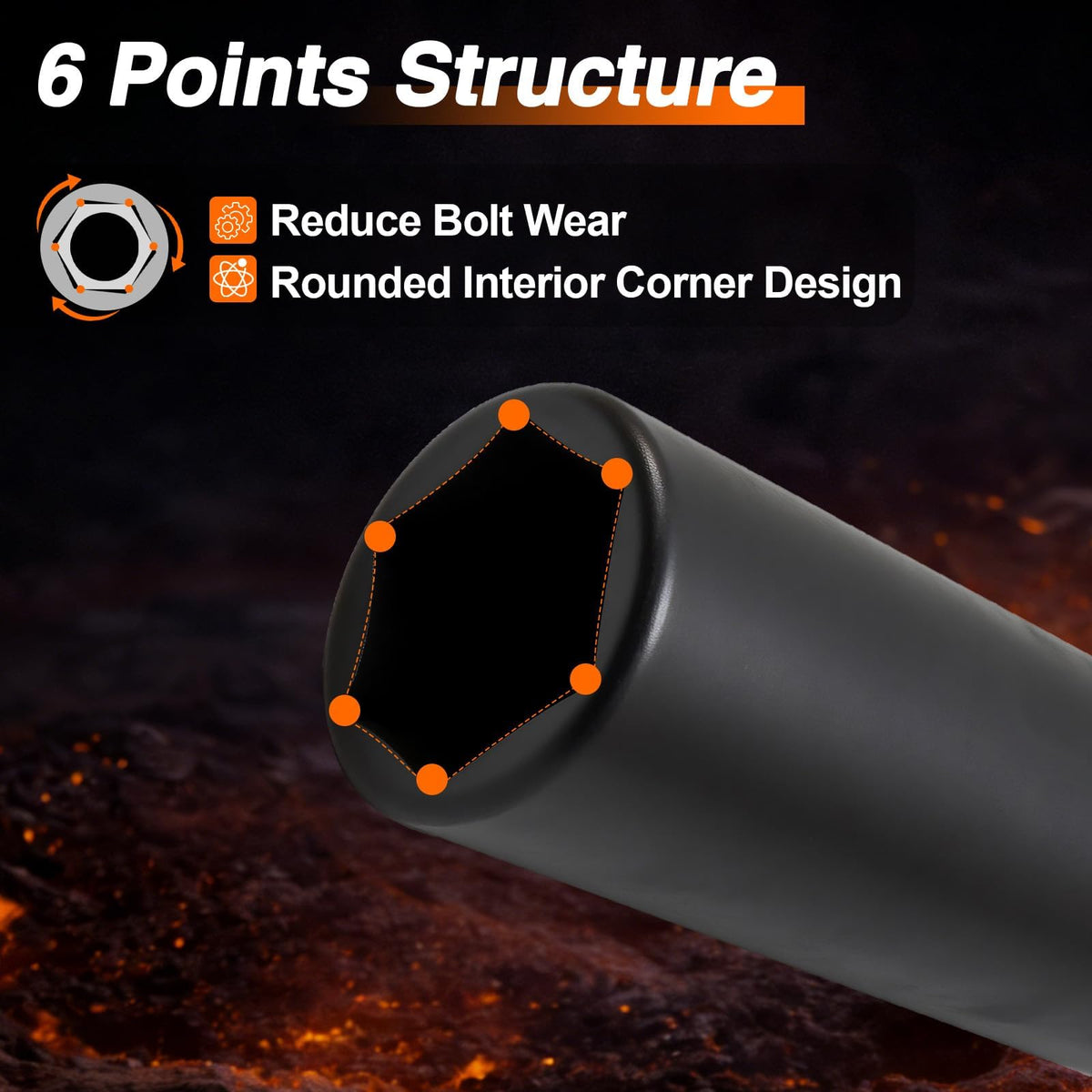 EVRBUL socket with black phosphate coating for rust resistance in harsh environments