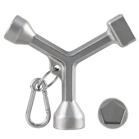 EVRBUL meter curb box key wrench front-angle view showing sturdy 630 stainless steel