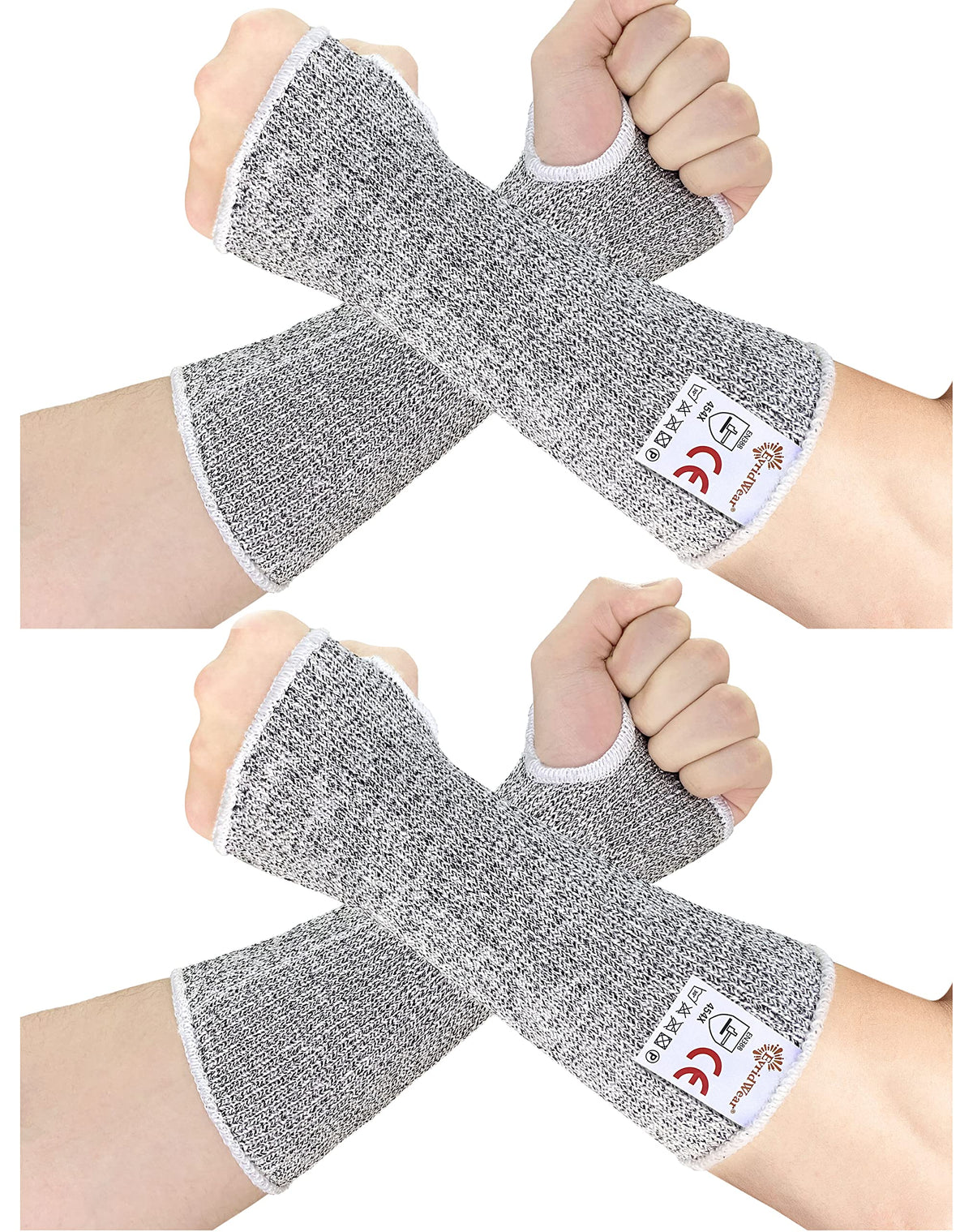 Evridwear arm protectors with HPPE cut protection for safe gardening.