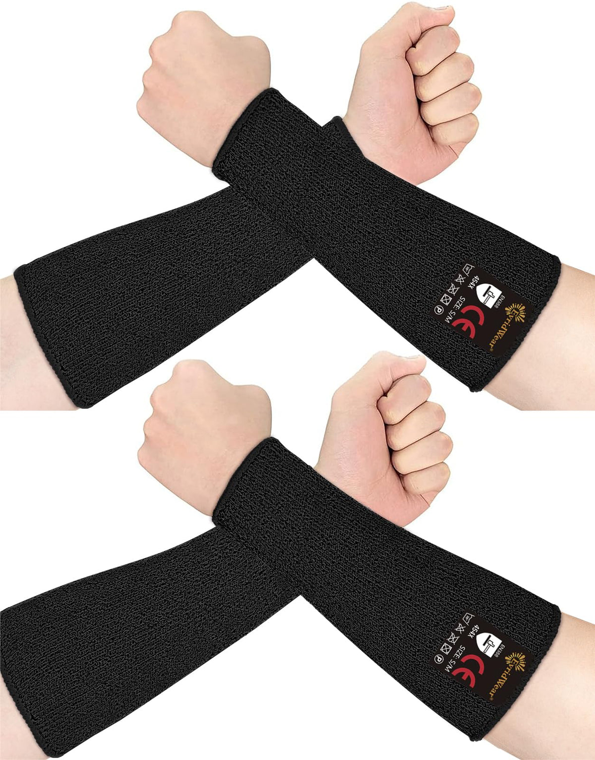 Evridwear arm protectors with no thumb hole for safer gardening