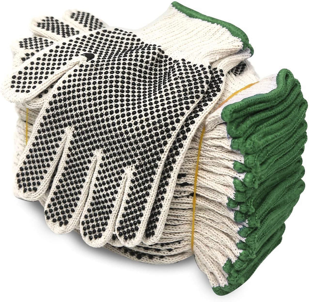Evridwear cotton-polyester knit gloves with PVC dots for a secure grip during tool work