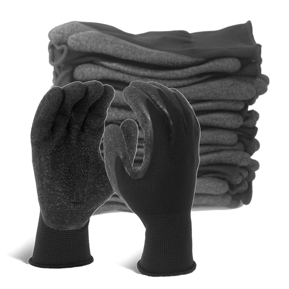 Evridwear crinkle latex glove palm for secure grip in wet conditions