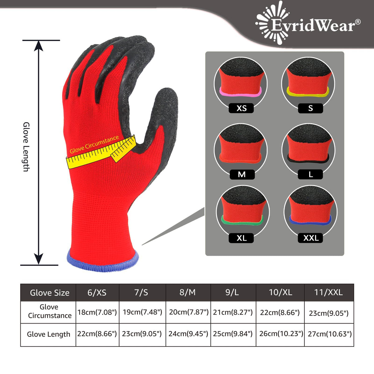 Evridwear crinkle latex glove being used for tool handling