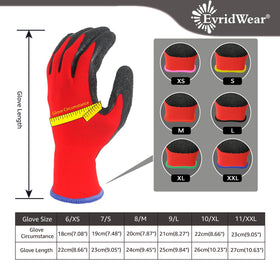 Evridwear crinkle latex glove being used for tool handling