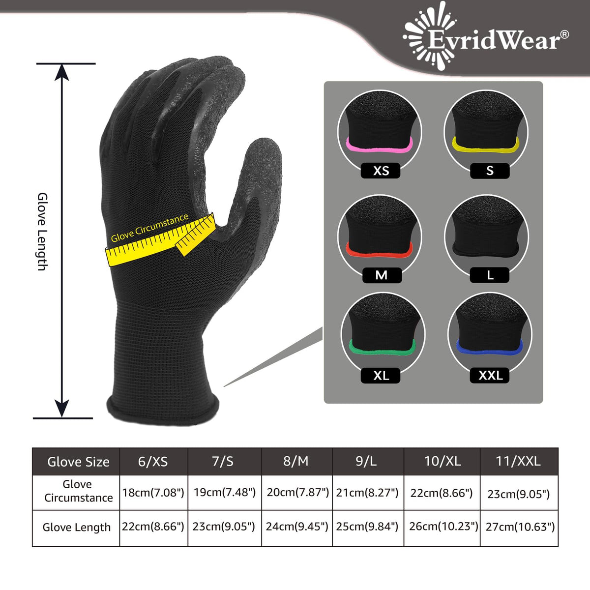 Evridwear extended-cuff gloves prevent dirt intrusion during work.