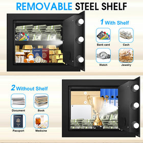 EVSUVSRT removable shelf for organized storage of valuables