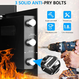 EVSUVSRT strong three-bolt locking system prevents forced entry