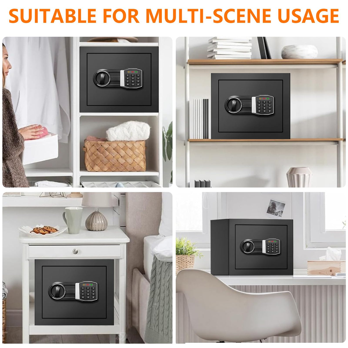EVSUVSRT dual alarm system with silent mode enables discreet access.