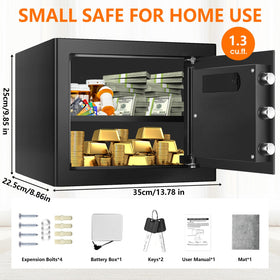 EVSUVSRT safe mounted in closet, discreet concealed storage.