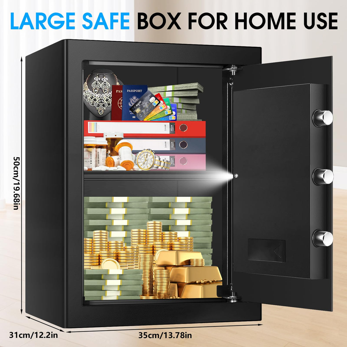 EVSUVSRT digital keypad enables quick, secure access to documents and valuables.