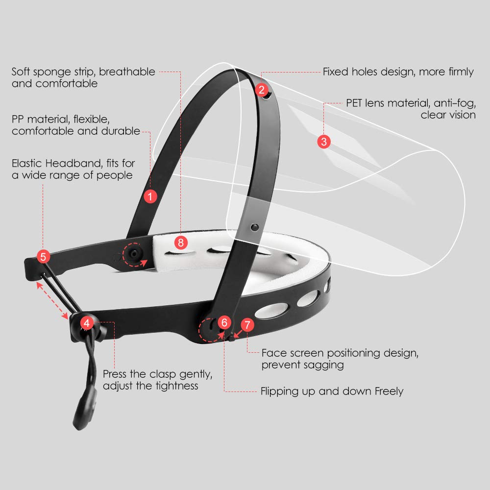 EWA headband adjustable up to 120 degrees for a customizable fit