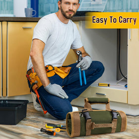 EWSNM green tool bag in use by a trades professional, showing versatility.