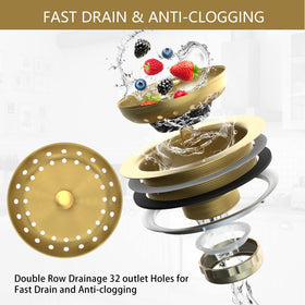 Exakey 3-1/2 inch universal drain fits many standard sinks.