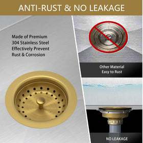 Exakey dual-function strainer and stopper keeps water draining smoothly.