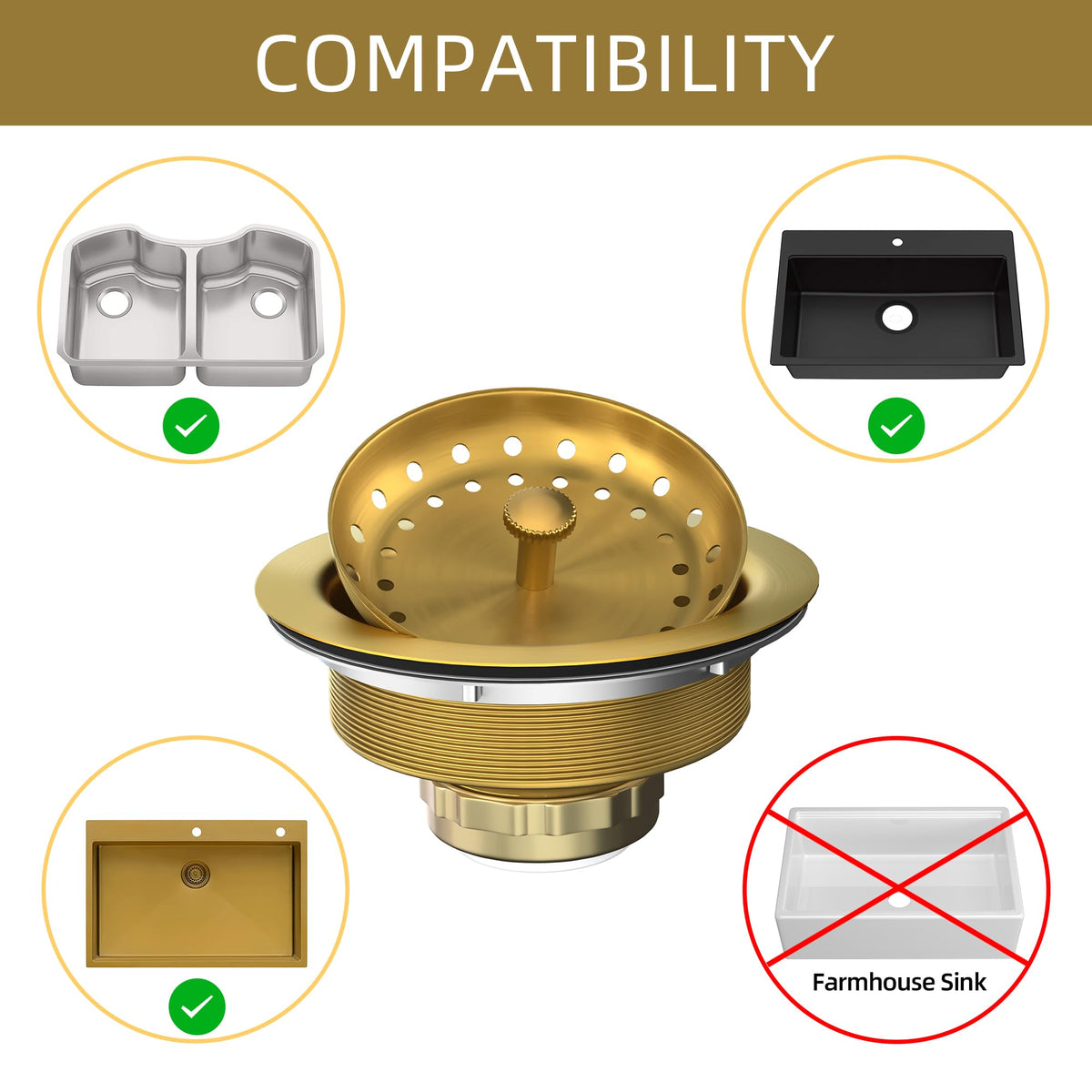 Exakey removable stopper makes it easy to release water when needed.