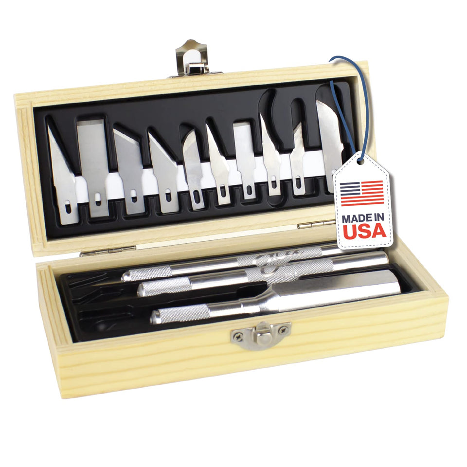 Excel Blades Craftsmen Set case and blades for precise hobby finishing