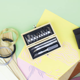 Excel Blades Craftsmen Set wooden chest organizes tools neatly
