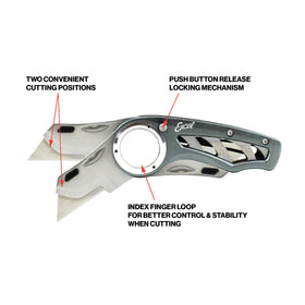 Excel Blades Revo three-lock positions provide versatile locking options.