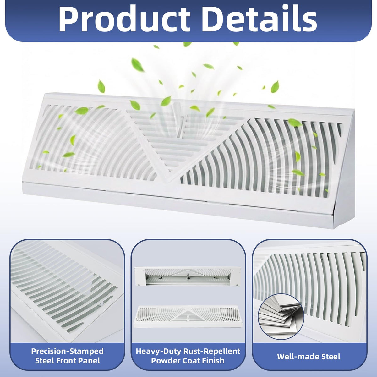 EXCELFU 4-pack vent covers, package view ready for installation.