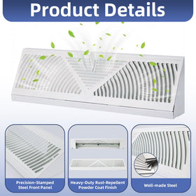 EXCELFU 4-pack vent covers, package view ready for installation.
