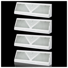 EXCELFU baseboard vent cover 15-inch with clean white finish for modern rooms