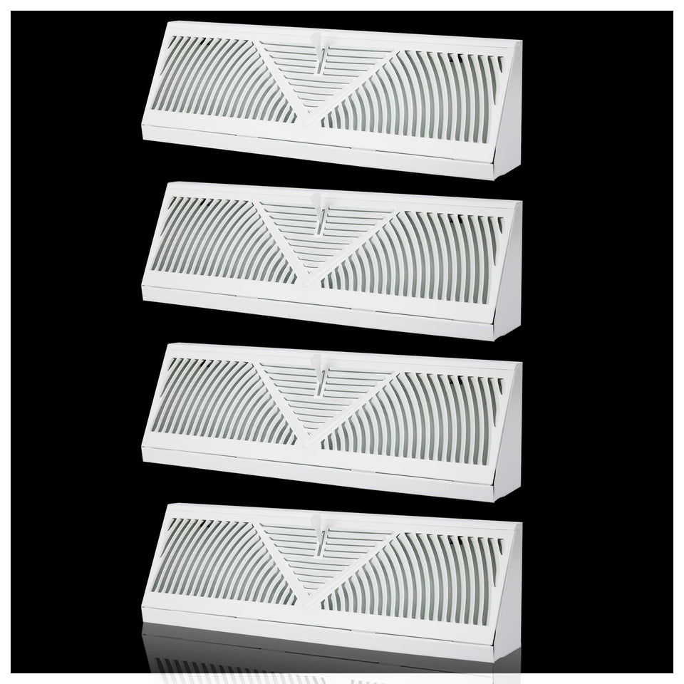 EXCELFU baseboard vent cover 15-inch with clean white finish for modern rooms