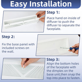 EXCELFU vent cover includes screws for easy mounting.