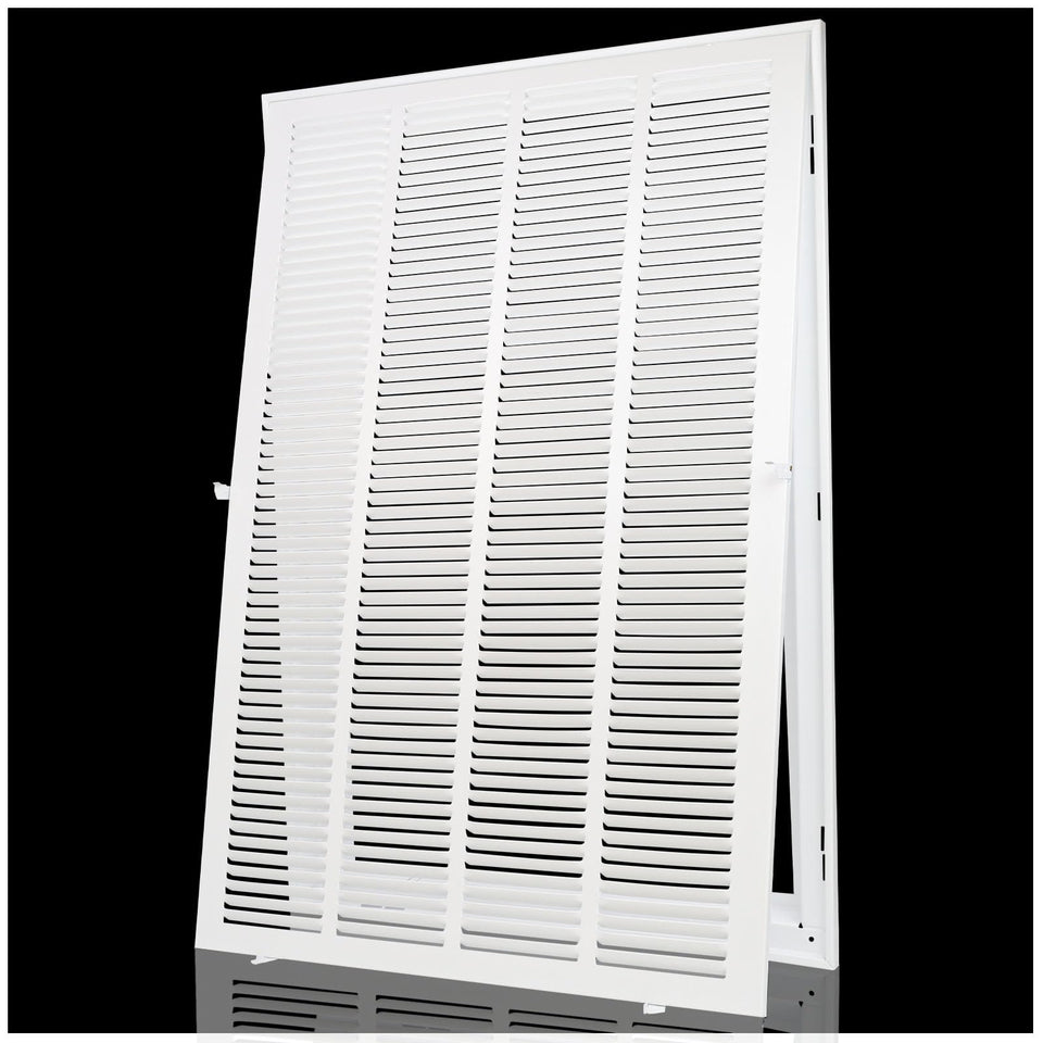 Excelfu return air grille 20x30 front view shows durable steel ready for a 1 inch filter.
