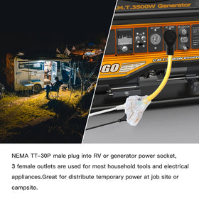 EXCELFU RV camping power solution suitable for generators and camp sites