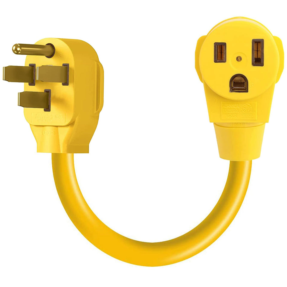 Excelfu welder adapter shows 14-50P to 6-50R for versatile welding power access