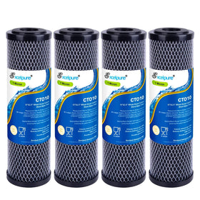 EXCELPURE CTO filter front view, compact cartridge for easy installation.