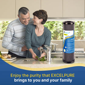 Food-grade, BPA-free construction highlights EXCELPURE material safety.