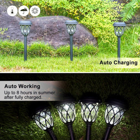 EXCMARK driveway patio lights offer cord-free illumination for steps and entrances.